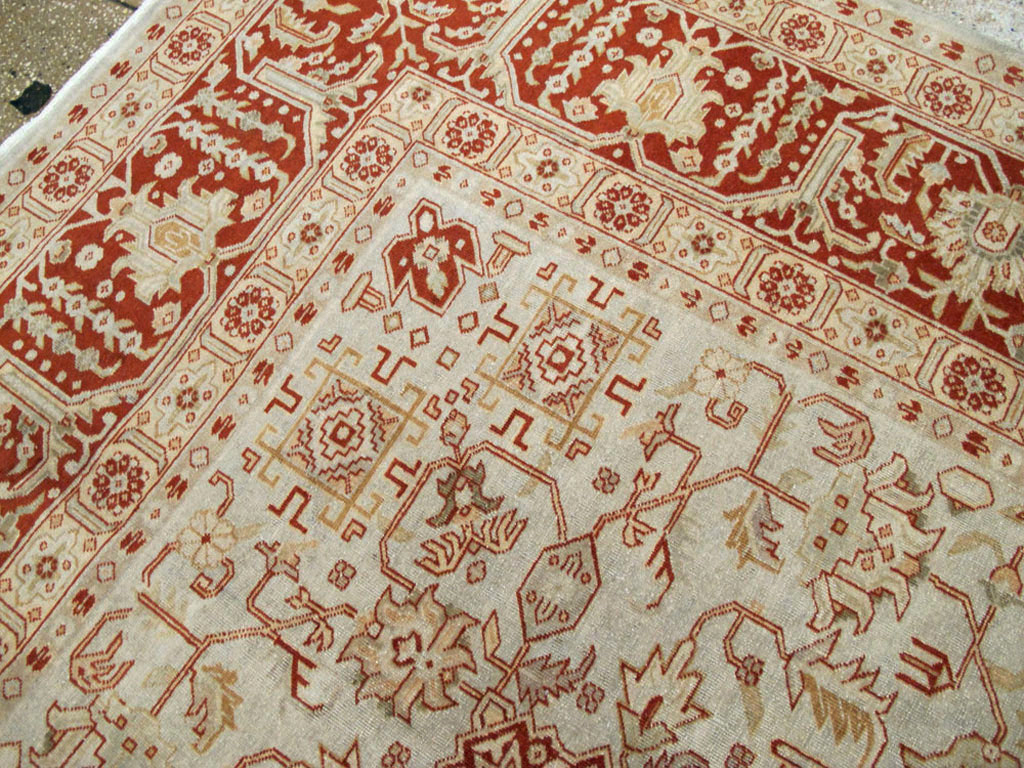 Antique Persian Tabriz Carpet, No.23617 - Staging