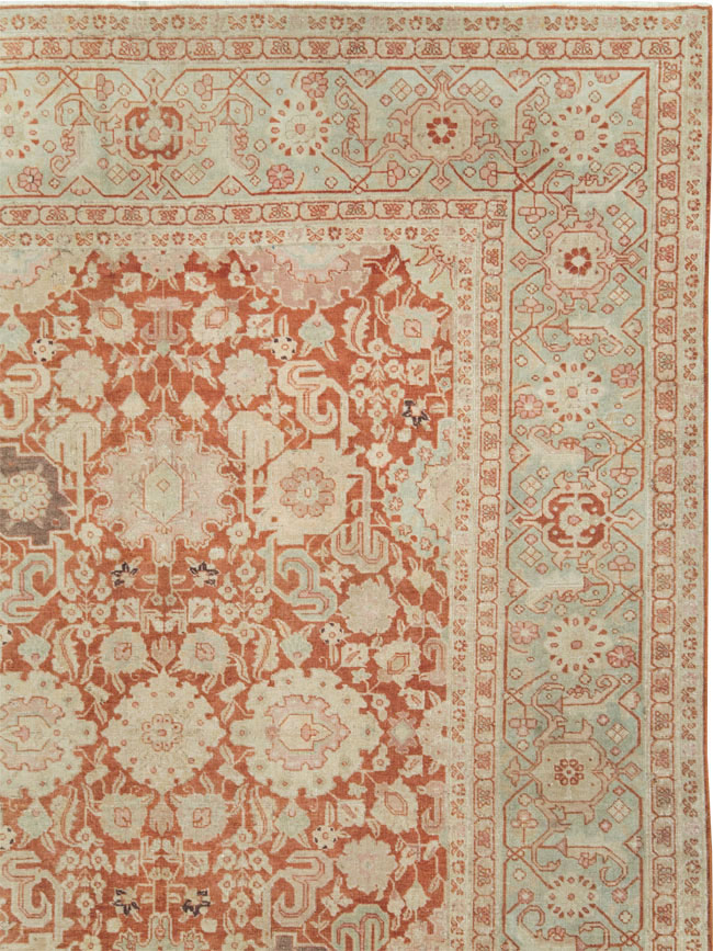 Antique Persian Tabriz Large Room Size Carpet, No.23620 - Staging