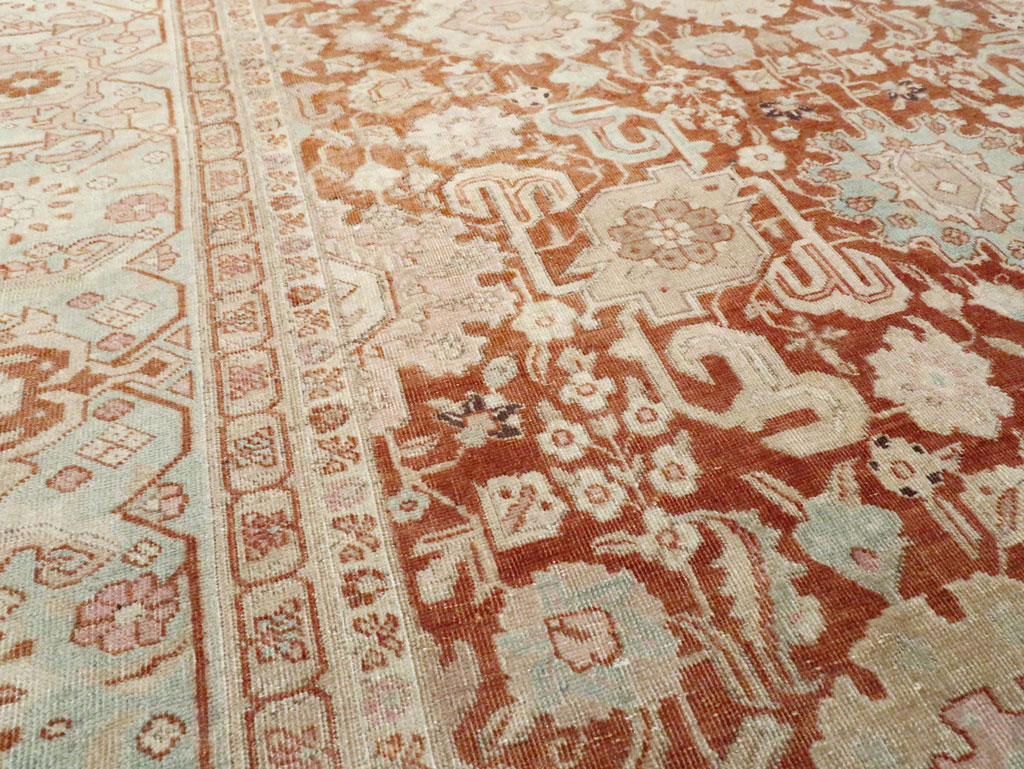 Antique Persian Tabriz Large Room Size Carpet, No.23620 - Staging
