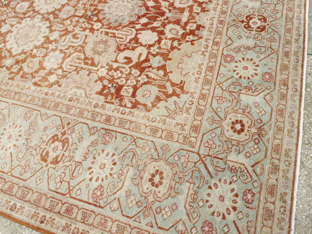 Antique Persian Tabriz Large Room Size Carpet, No.23620 - Staging