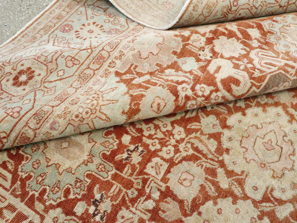 Antique Persian Tabriz Large Room Size Carpet, No.23620 - Staging