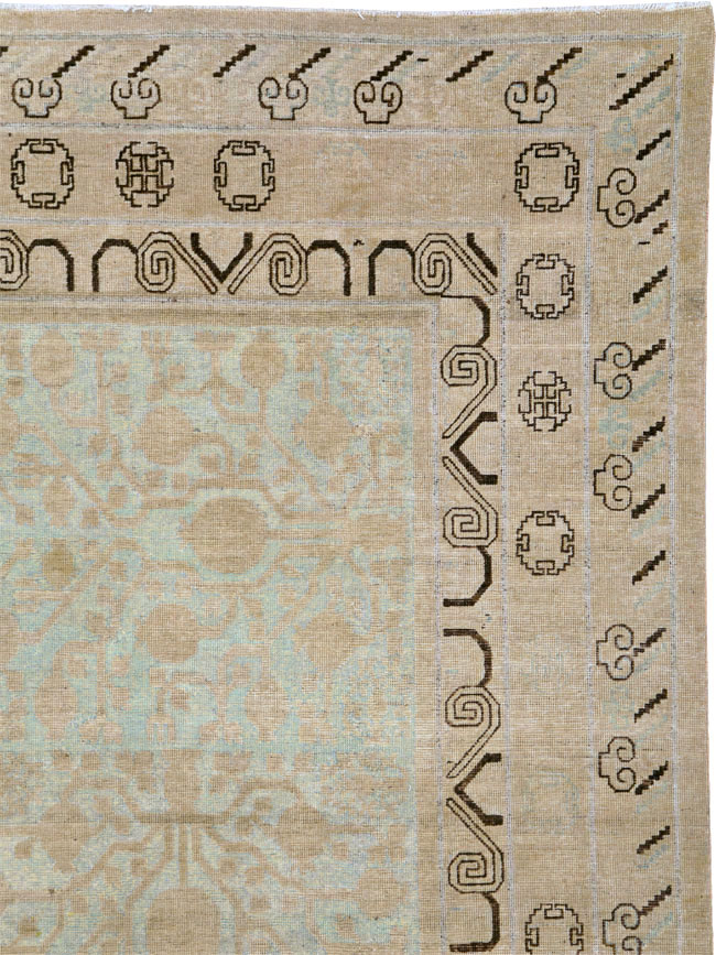 Vintage East Turkestan Khotan Gallery Carpet, No.23621 - Staging