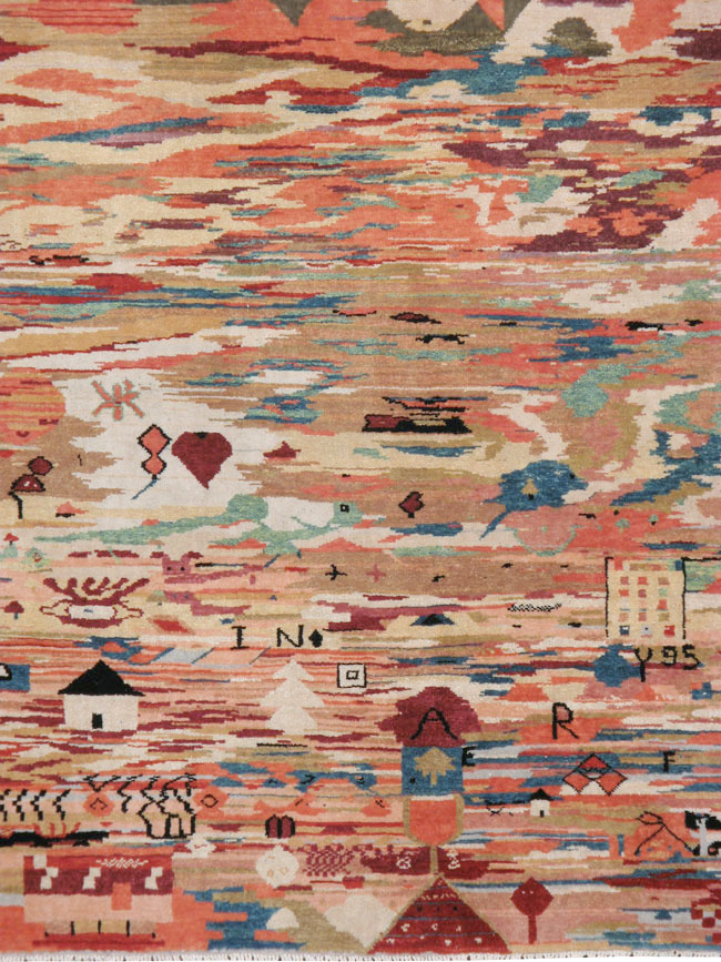 Vintage Turkish Anatolian Accent Rug, No.23629 - Staging