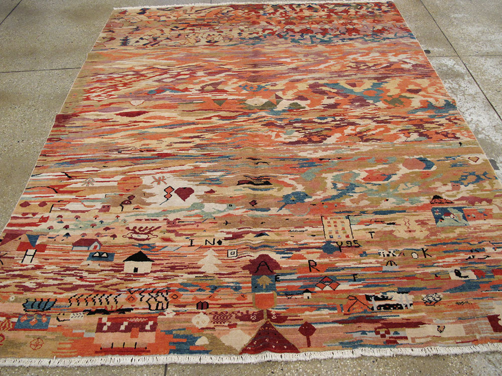Vintage Turkish Anatolian Accent Rug, No.23629 - Staging