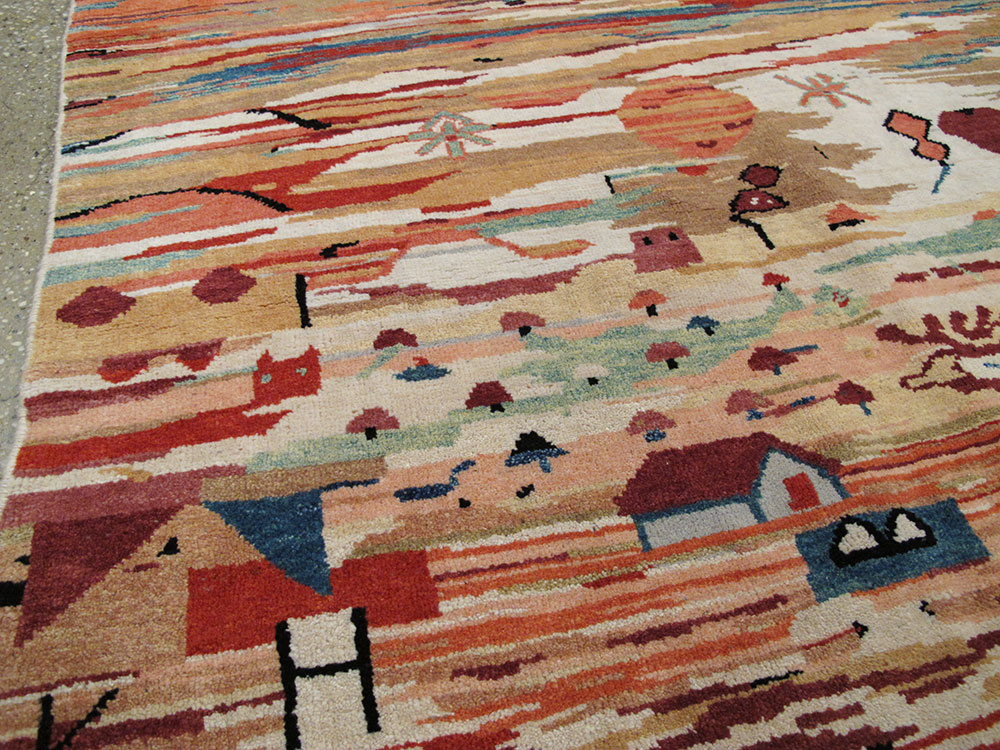 Vintage Turkish Anatolian Accent Rug, No.23629 - Staging