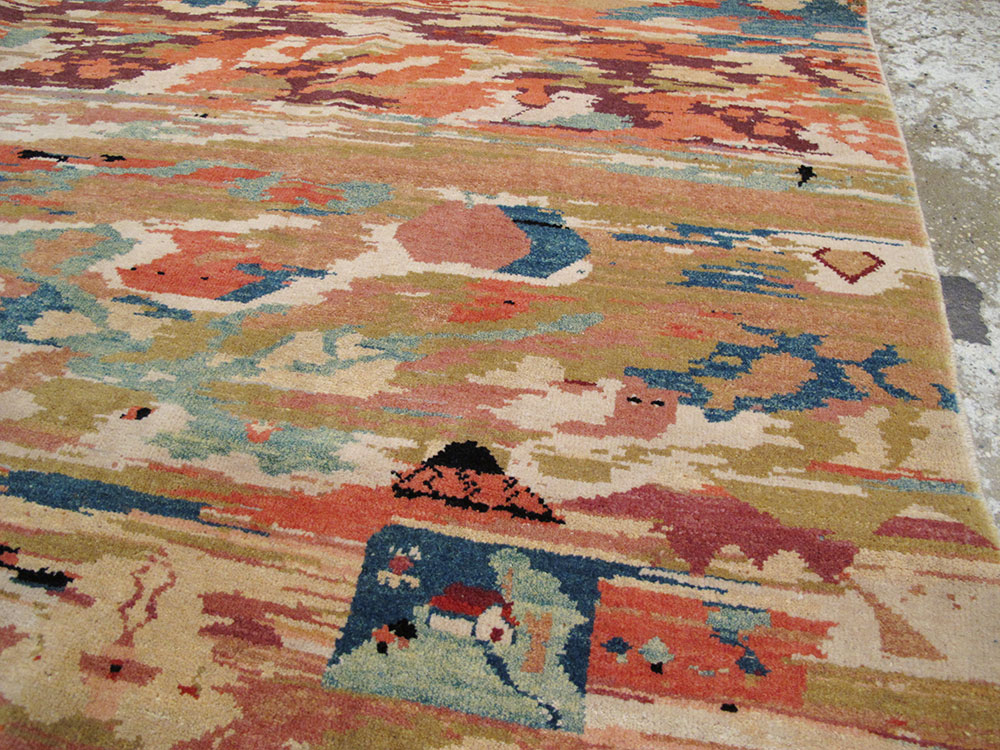 Vintage Turkish Anatolian Accent Rug, No.23629 - Staging
