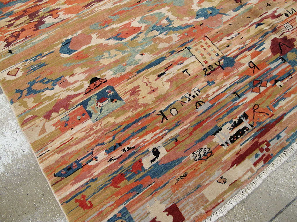 Vintage Turkish Anatolian Accent Rug, No.23629 - Staging