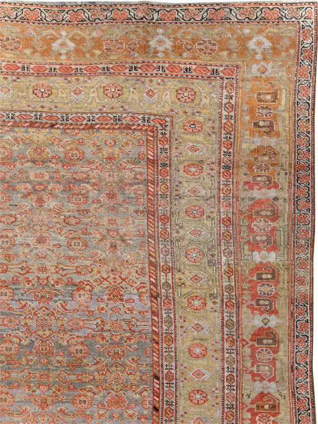 Antique Persian Bidjar Room Size Carpet, No.23633 - Staging