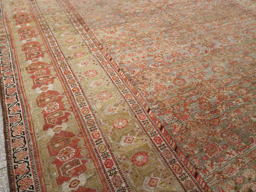 Antique Persian Bidjar Room Size Carpet, No.23633 - Staging