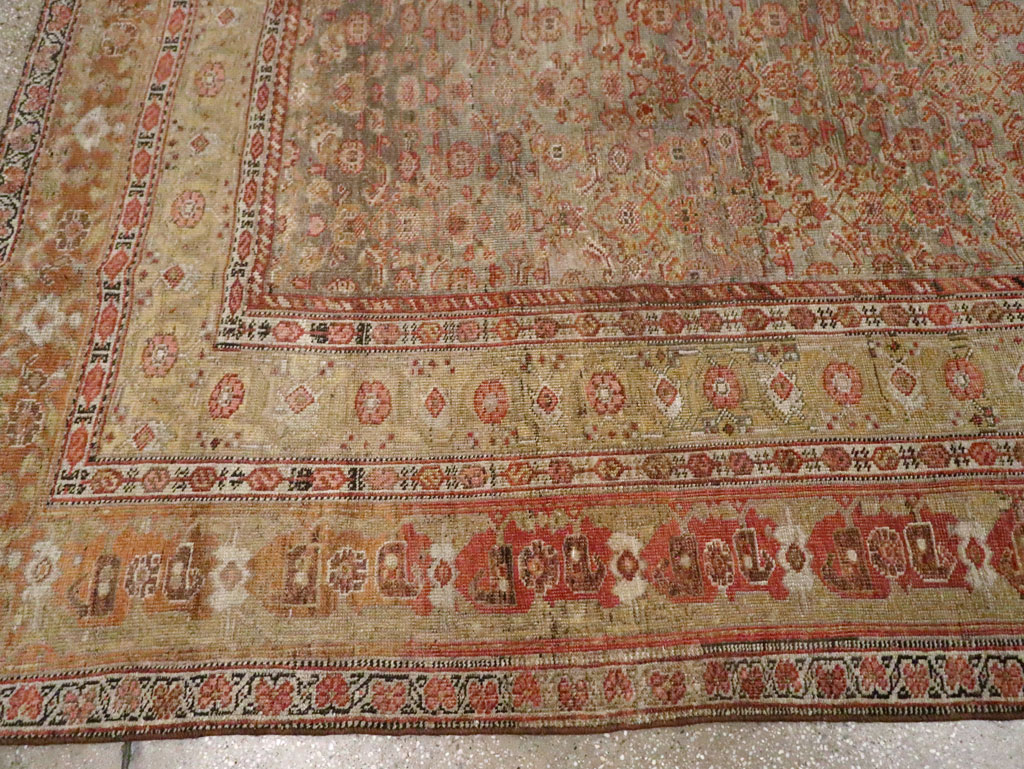 Antique Persian Bidjar Room Size Carpet, No.23633 - Staging