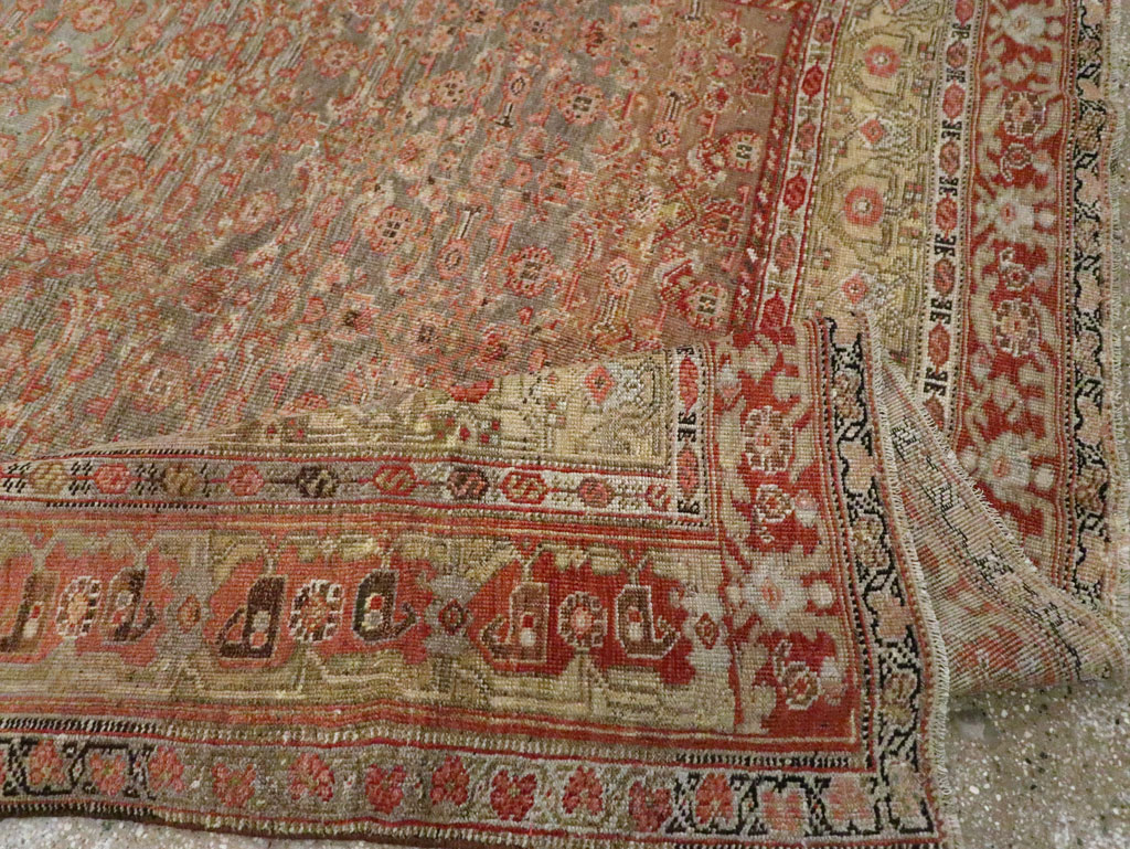 Antique Persian Bidjar Room Size Carpet, No.23633 - Staging