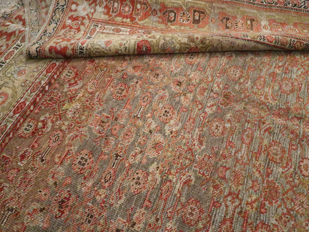 Antique Persian Bidjar Room Size Carpet, No.23633 - Staging