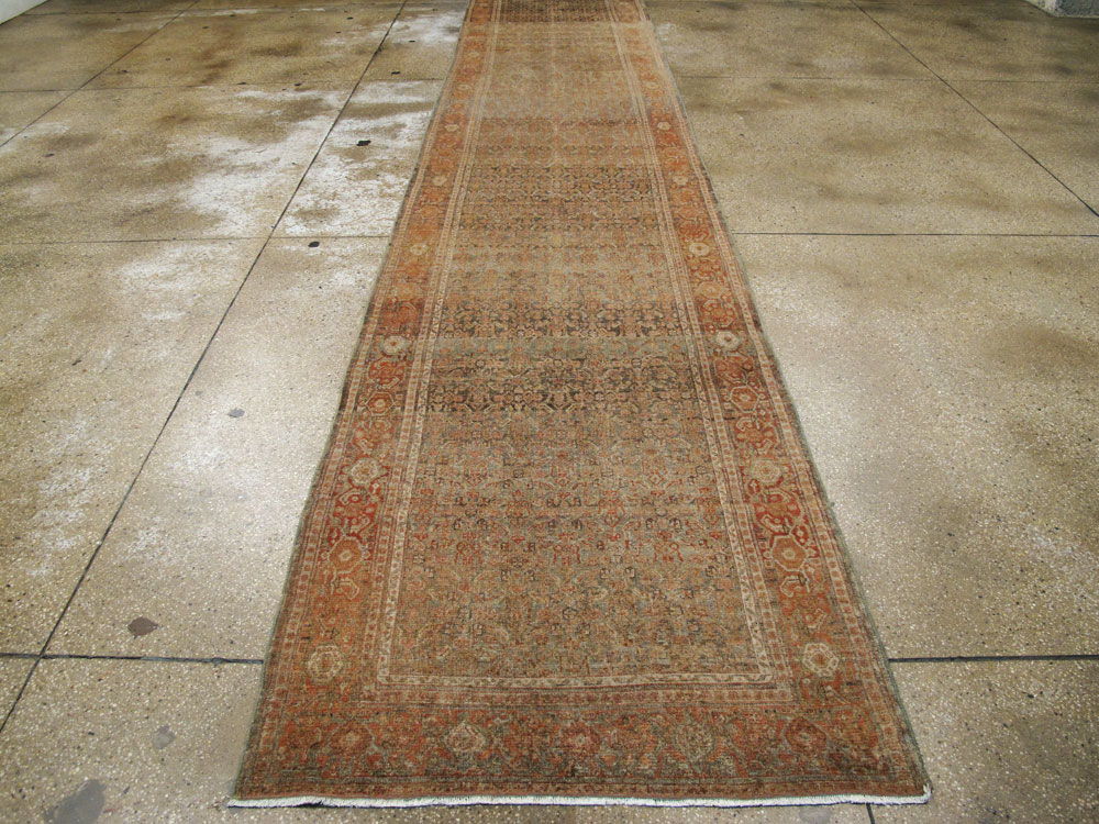 Antique Persian Senneh Malayer Runner, No.23651 - Staging