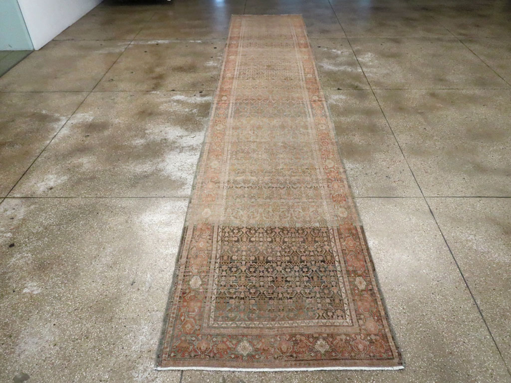 Antique Persian Senneh Malayer Runner, No.23651 - Staging