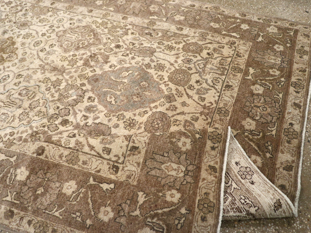 Antique Persian Tabriz Rug, No.23654 - Staging