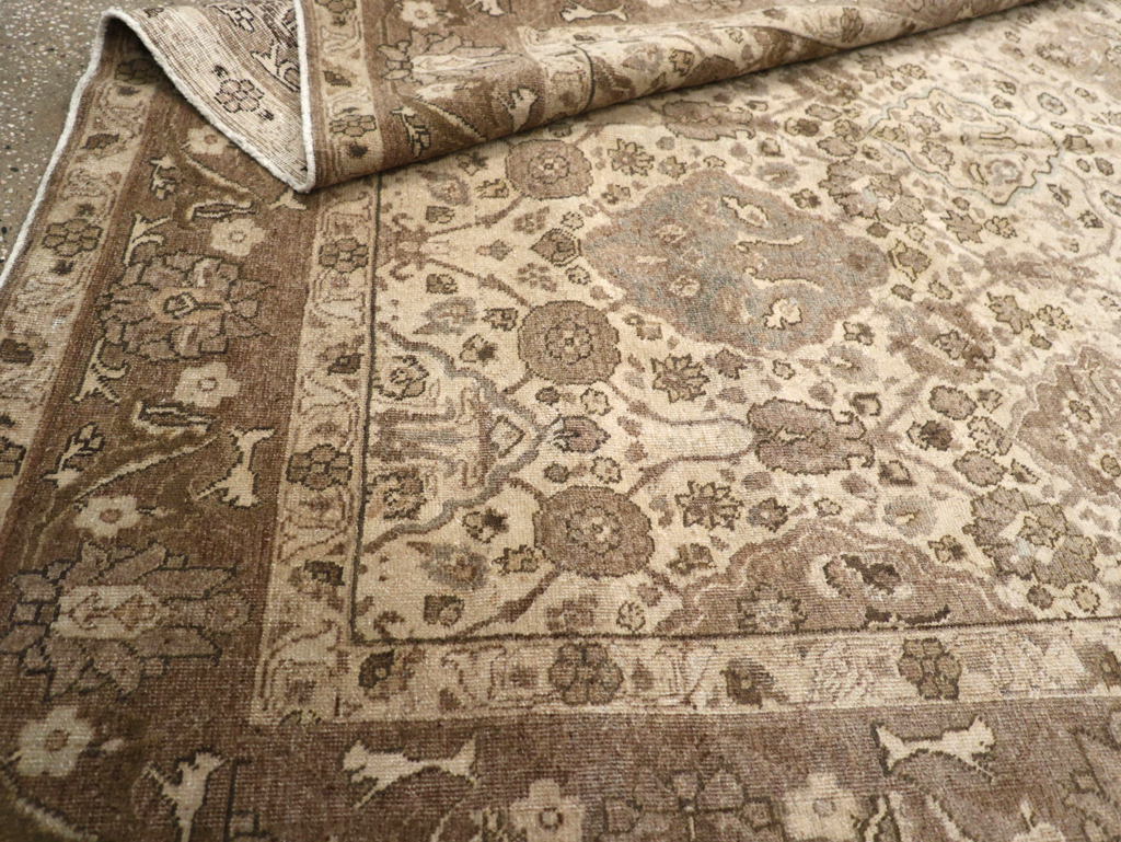Antique Persian Tabriz Rug, No.23654 - Staging