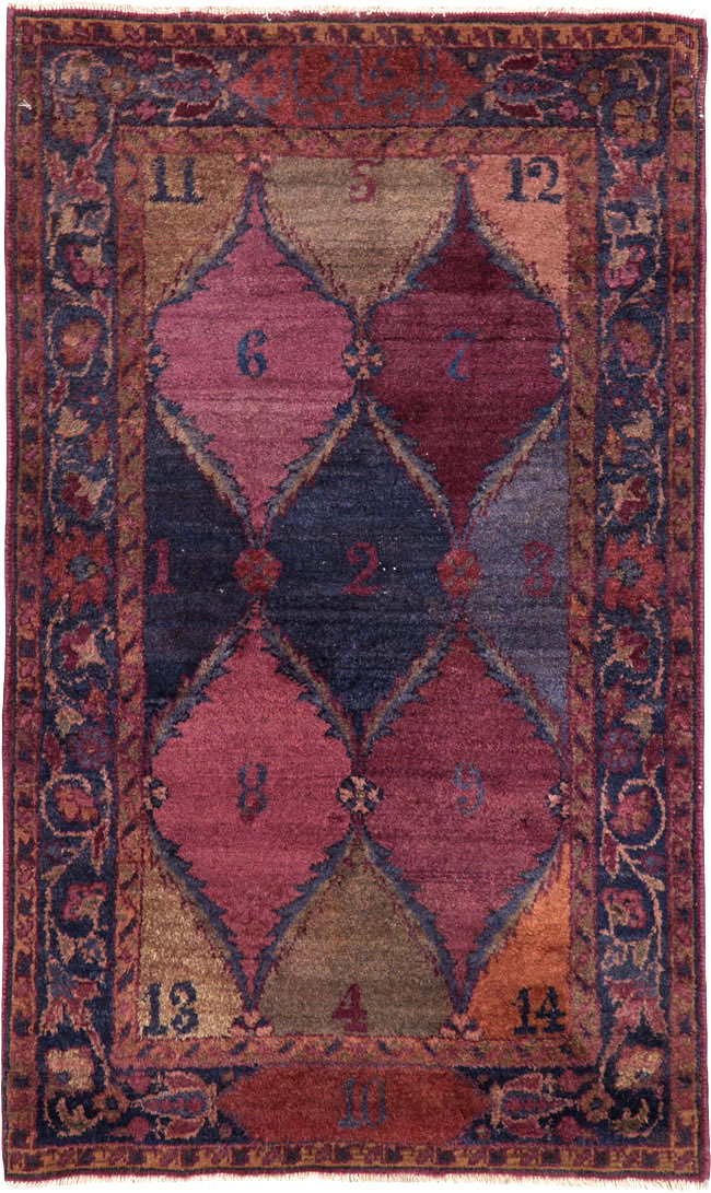 Vintage Persian Kashan Rug, No.23656 - Staging