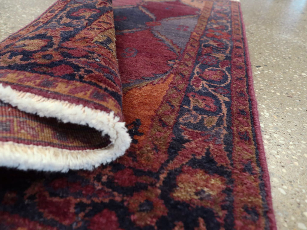 Vintage Persian Kashan Rug, No.23656 - Staging