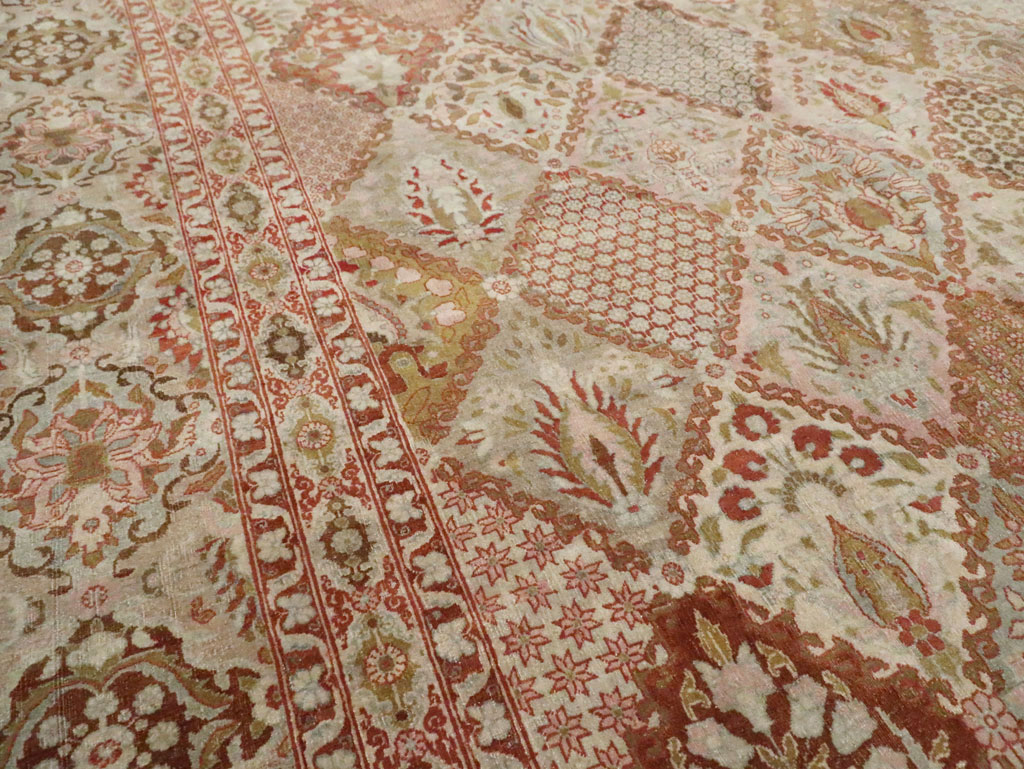 Vintage Persian Qazvin Carpet, No.23657 - Staging