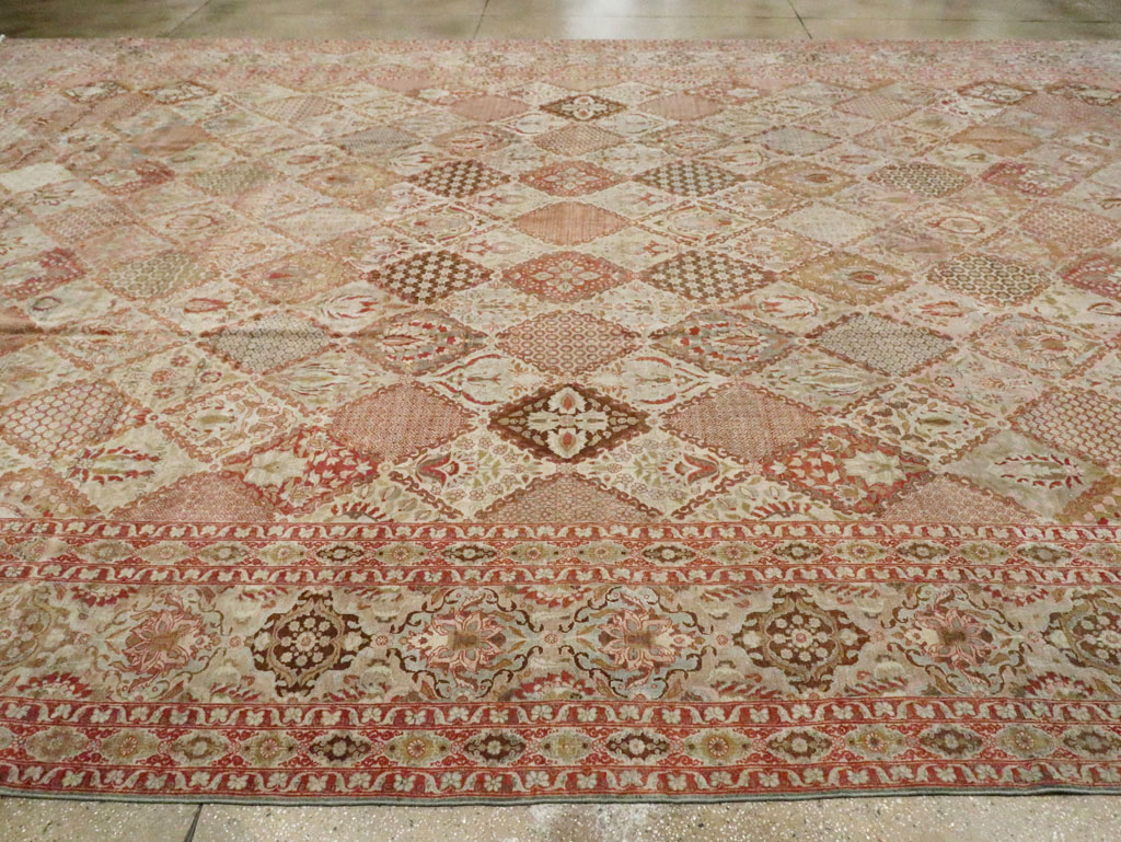 Vintage Persian Qazvin Carpet, No.23657 - Staging