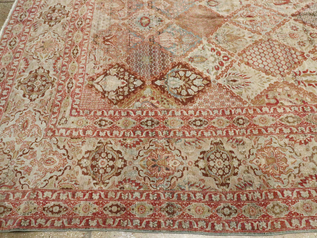 Vintage Persian Qazvin Carpet, No.23657 - Staging