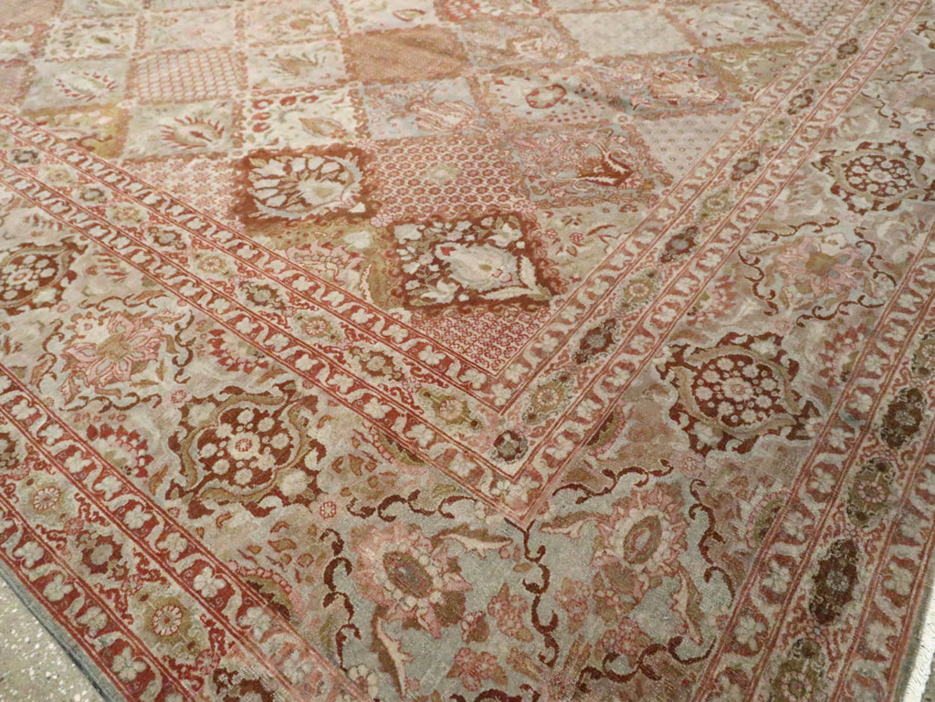 Vintage Persian Qazvin Carpet, No.23657 - Staging