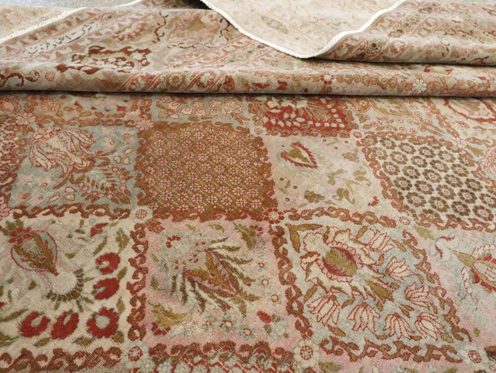 Vintage Persian Qazvin Carpet, No.23657 - Staging