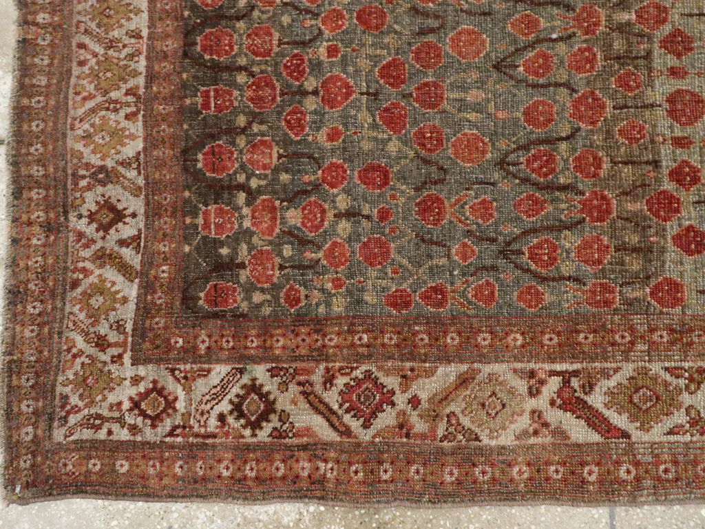 Antique Persian Bidjar Rug, No.23670 - Staging