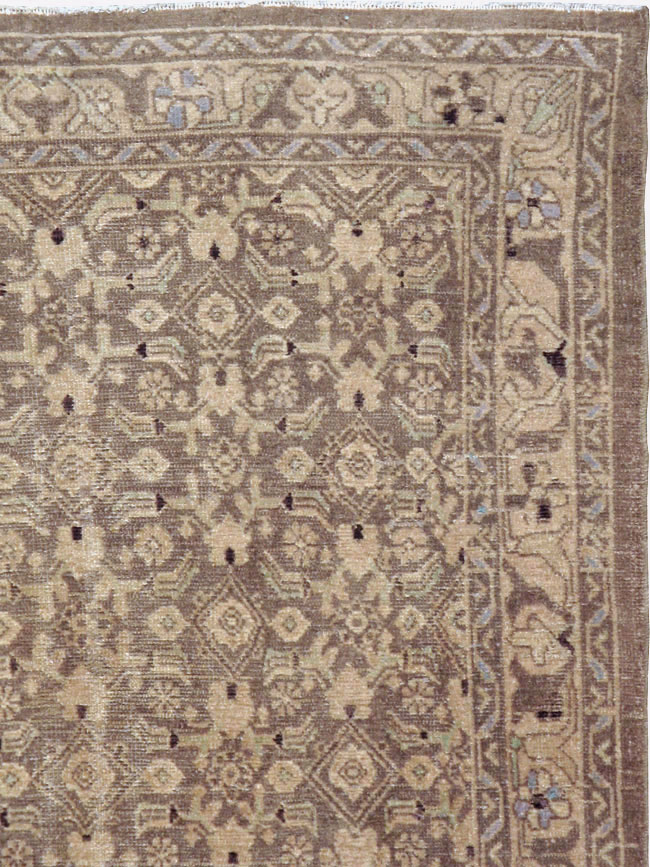 Vintage Persian Malayer Square Rug, No.23674 - Staging