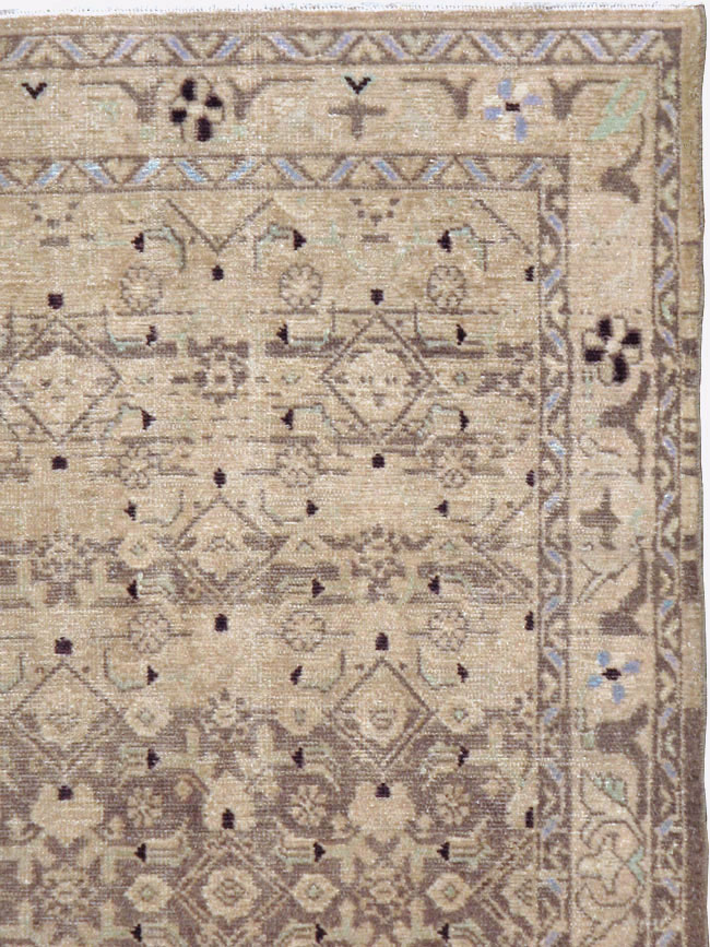 Vintage Persian Malayer Square Rug, No.23674 - Staging