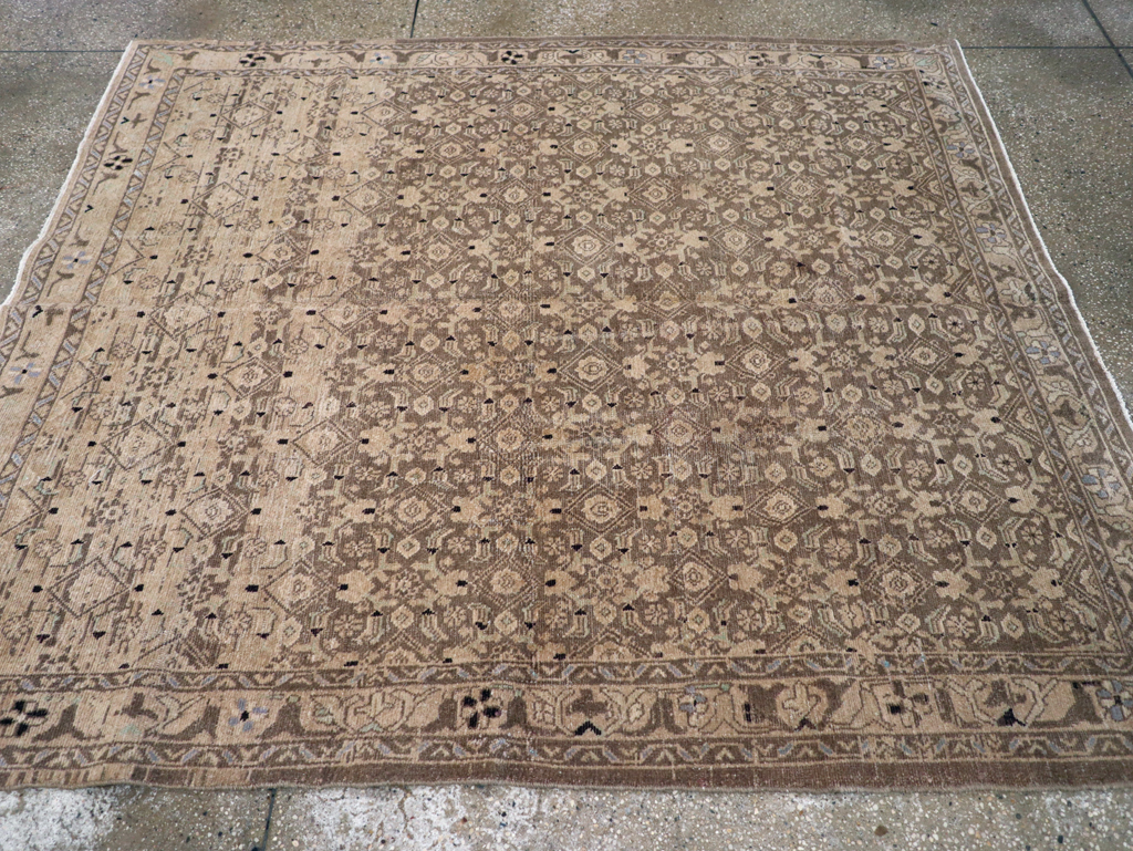 Vintage Persian Malayer Square Rug, No.23674 - Staging