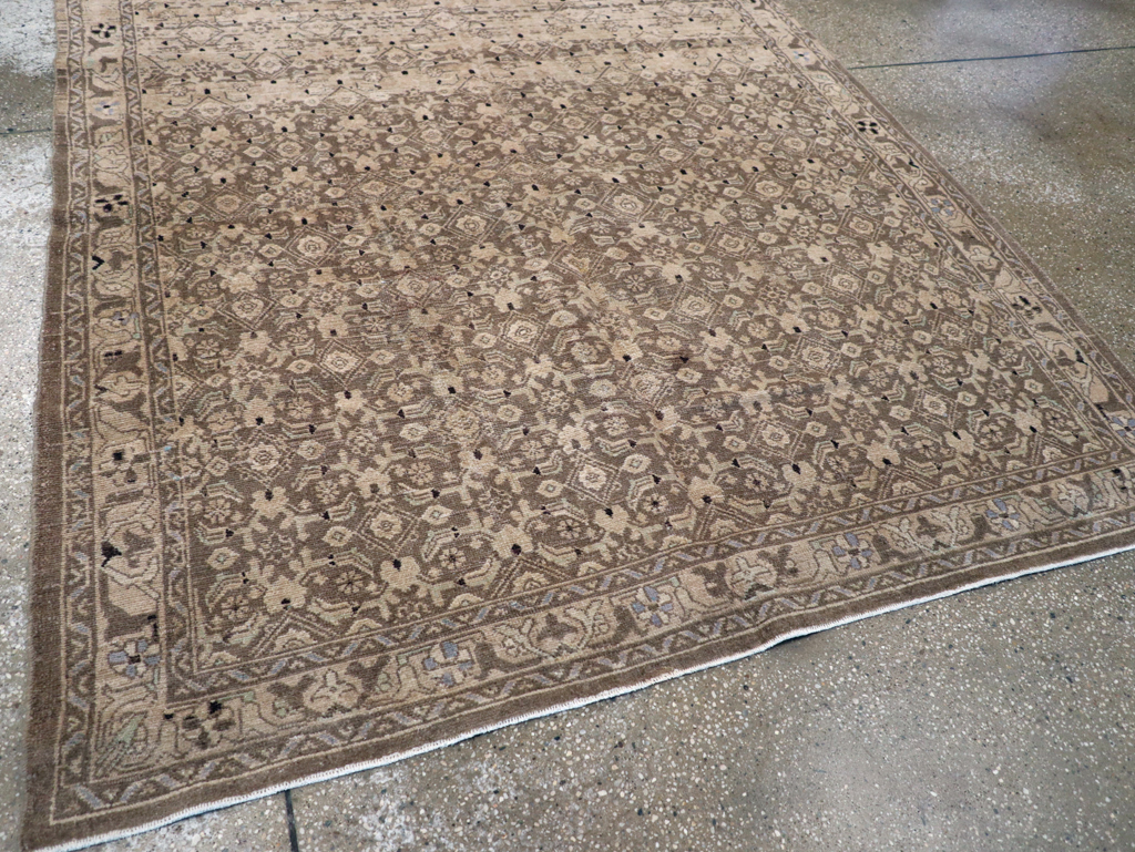 Vintage Persian Malayer Square Rug, No.23674 - Staging