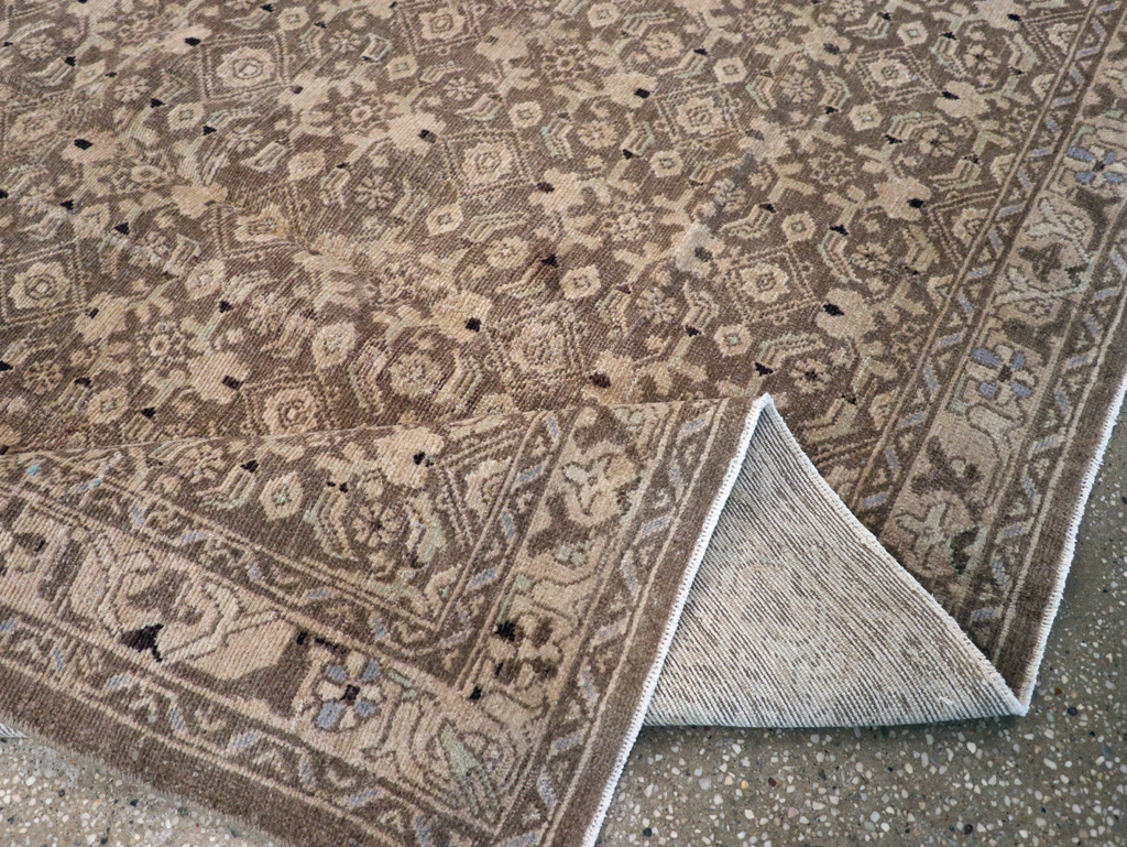 Vintage Persian Malayer Square Rug, No.23674 - Staging