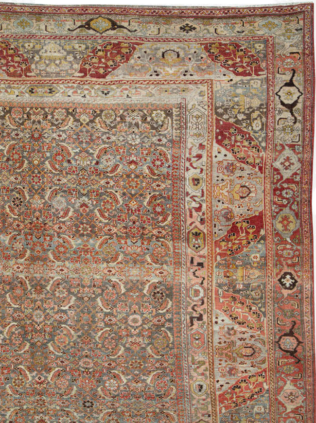 Antique Persian Bidjar Carpet, No.23684 - Staging