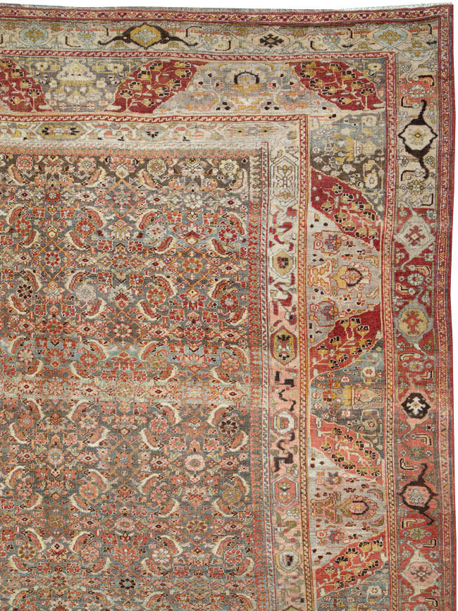 Antique Persian Bidjar Carpet, No.23684 - Staging