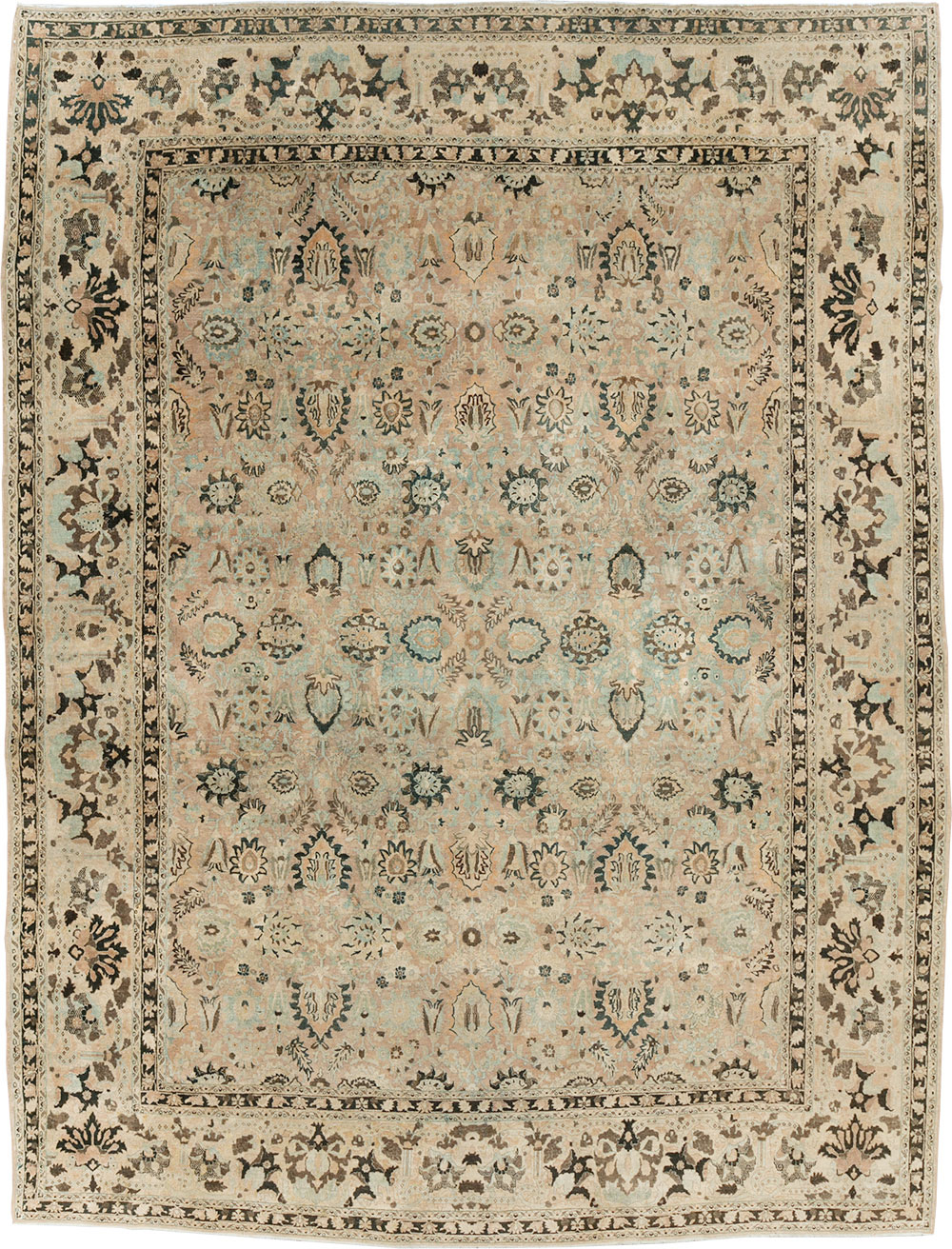Antique Persian Mashad Room Size Carpet, No.23694 - Staging