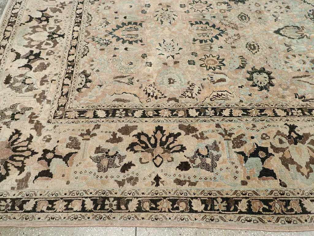 Antique Persian Mashad Room Size Carpet, No.23694 - Staging