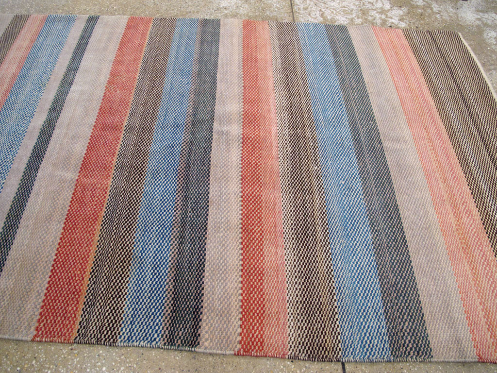 Vintage Persian Malayer Modernist Rug, No.23696 - Staging