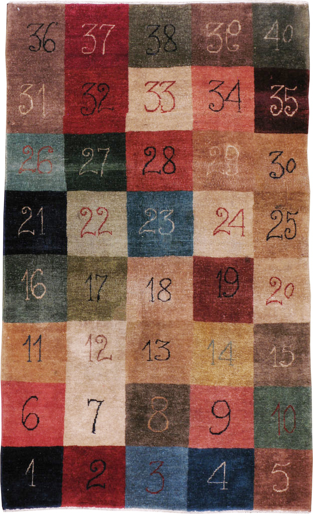 Vintage Persian Tabriz Rug, No.23697 - Staging