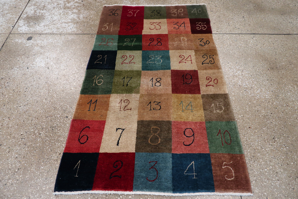 Vintage Persian Tabriz Rug, No.23697 - Staging