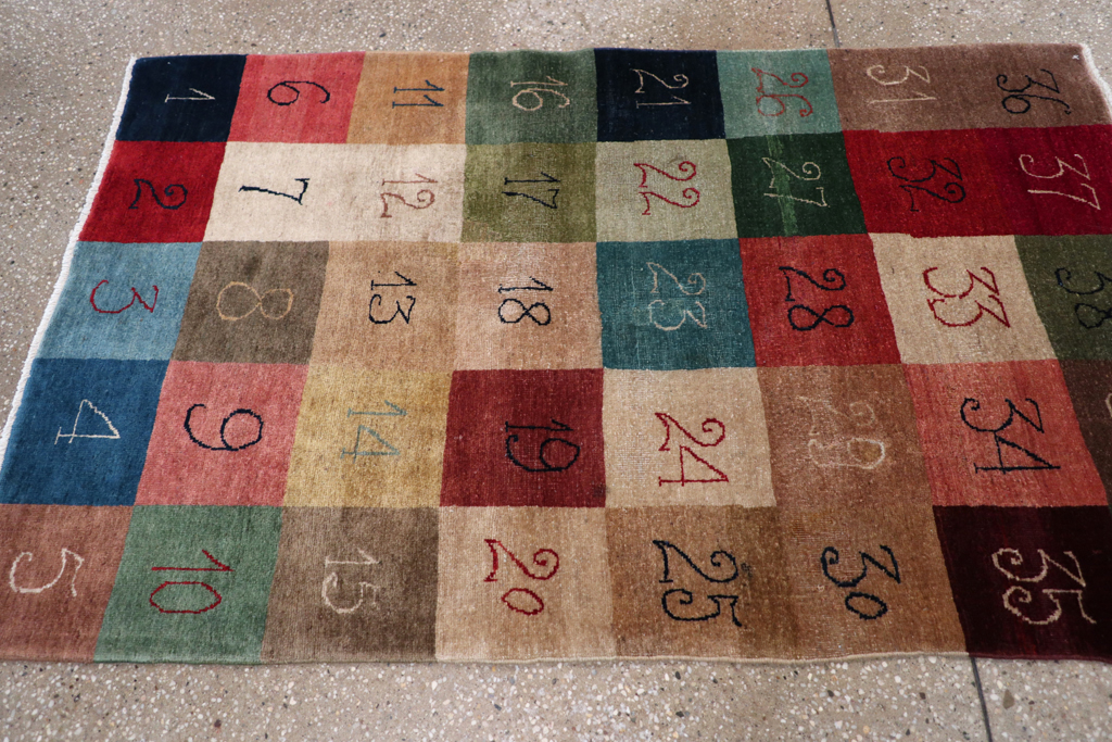 Vintage Persian Tabriz Rug, No.23697 - Staging