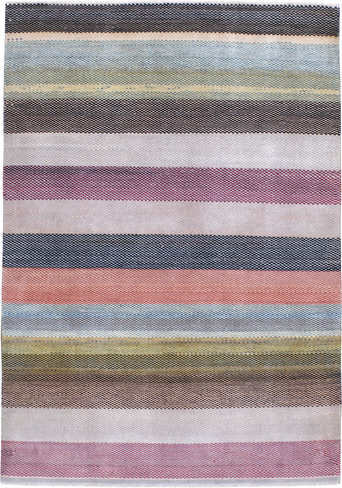 Vintage Persian Malayer Modernist Rug, No.23699 - Staging