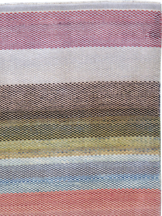 Vintage Persian Malayer Modernist Rug, No.23699 - Staging