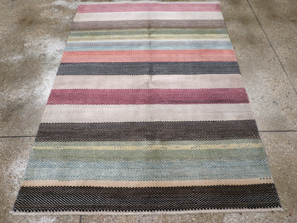 Vintage Persian Malayer Modernist Rug, No.23699 - Staging