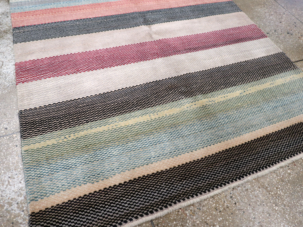 Vintage Persian Malayer Modernist Rug, No.23699 - Staging