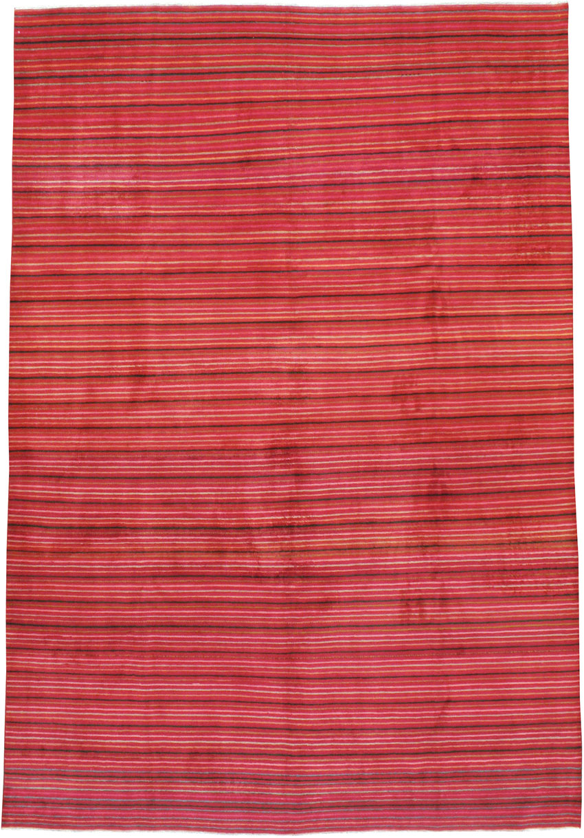 Vintage Persian Kashan Modernist Carpet, No.23700 - Staging