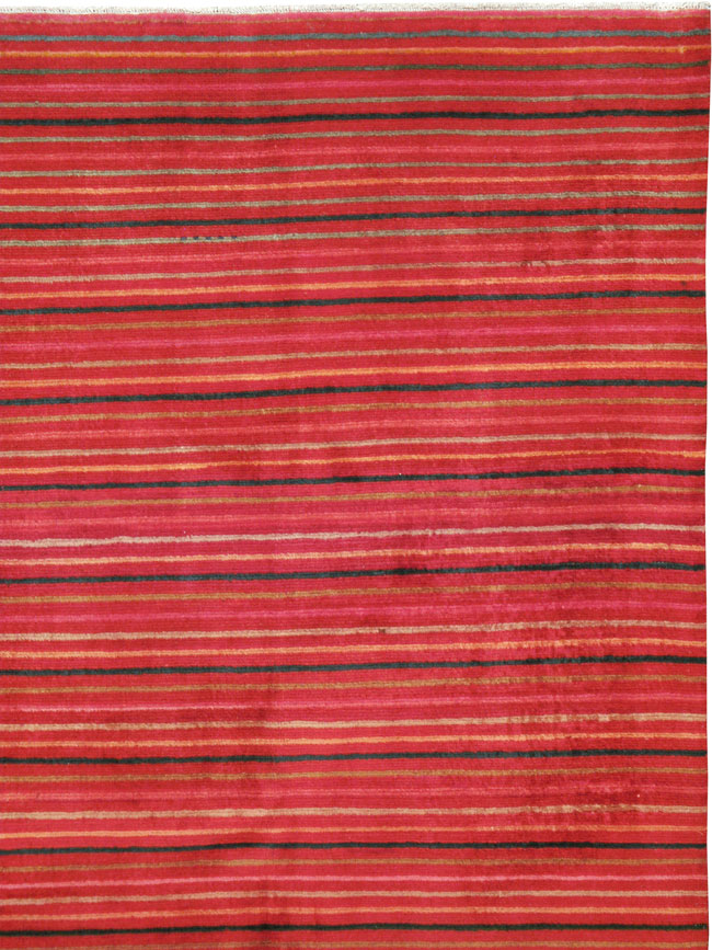 Vintage Persian Kashan Modernist Carpet, No.23700 - Staging