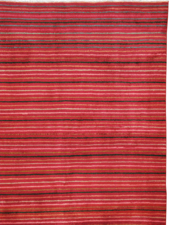 Vintage Persian Kashan Modernist Carpet, No.23700 - Staging