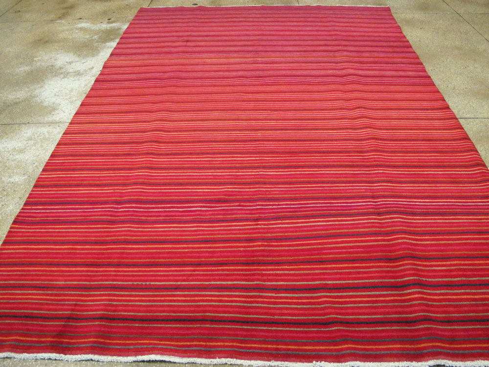 Vintage Persian Kashan Modernist Carpet, No.23700 - Staging