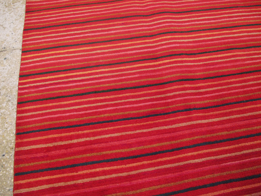 Vintage Persian Kashan Modernist Carpet, No.23700 - Staging